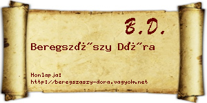 Beregszászy Dóra névjegykártya
