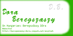 dora beregszaszy business card