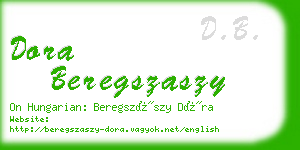 dora beregszaszy business card